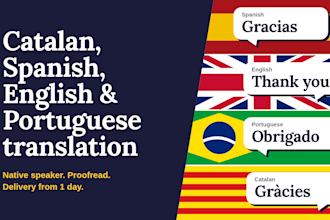 translate your texts beetween spanish, catalan, english and portugues