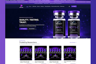 build a peptide website and research peptide store redesign peptide website