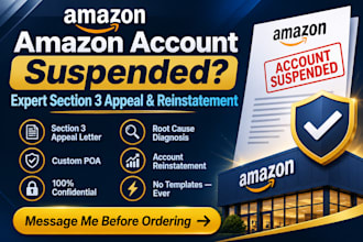 write an amazon section 3 appeal letter for account reinstatement