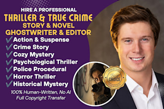 ghostwrite, rewrite your thriller book, crime story or novel