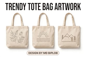design trendy viral tote bag and aesthetic shopping bag
