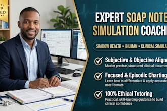 tutor you in shadow health ihuman soap notes and nursing clinicals