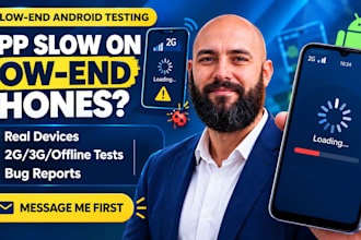 test your app on low end android phones and slow networks