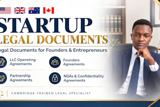 draft llc operating agreements, founder agreements and startup legal documents