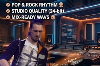 record a professional rhythm guitar track from lead sheets