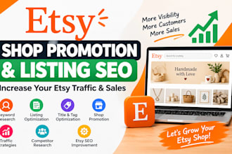 do etsy shop promotion with etsy listing SEO to increase etsy sales and traffic