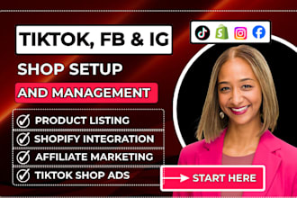 do tiktok shop setup, facebook shop, instagram shop, tiktok shop manager
