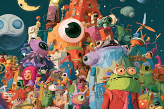 children book illustrations and children book cover