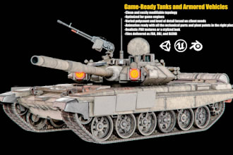 create high quality 3d tank and armor for video games