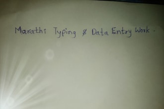 do fast and accurate marathi typing and data entry work