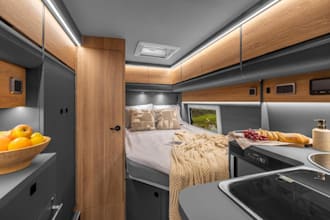 design 3d motorhome, rv, camper van and caravan interior exterior with 3d render