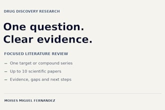 review scientific evidence for your drug discovery research question