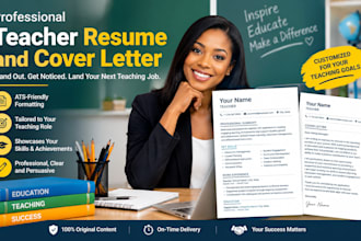 write an ats friendly teacher resume and cover letter