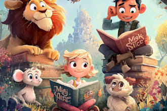 cartoon book cover design, book cover, ebook cover design