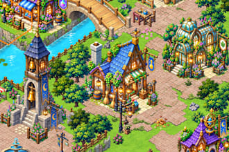 create 2d game tilesets, environments, and levels for unity