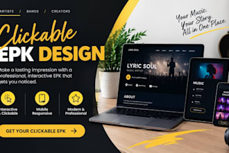 clickable epk, electronic press kit, music epk, artist press kit, epk design