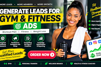 generate leads for gym health fitness ads workout plan fitness weight loss lead