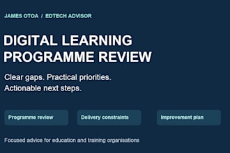 review your digital learning programme and recommend improvements