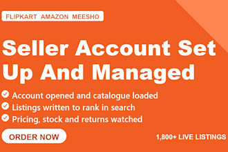 set up and manage your flipkart, amazon and meesho seller account