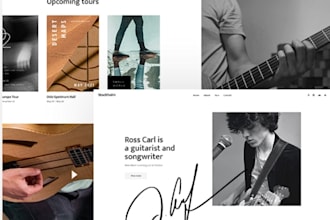 design singer songwriter musician and music artist website