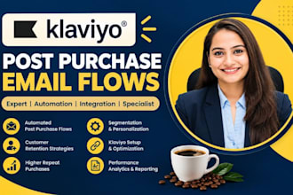 build klaviyo post purchase email flows for coffee subscription brands