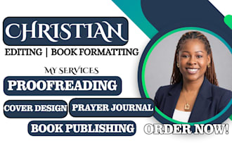 do christian book editing, proofreading, book formatting, KDP, novel editor