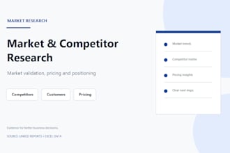 conduct market and competitor research