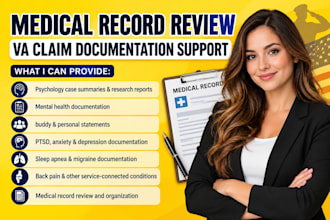 review medical records and write professional case summaries
