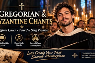 write and compose original gregorian and byzantine chants