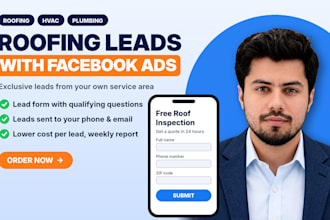 generate roofing leads with facebook ads, meta lead ads for hvac and plumbing