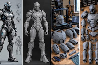3d cosplay armor model 3d armor print and paint cosplay creation stl 3d printing
