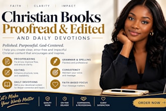 edit and format christian books and memoirs