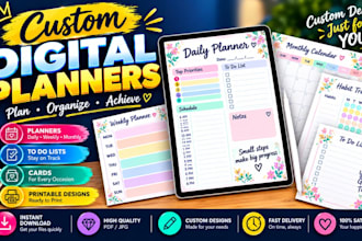design aesthetic planners for etsy and print