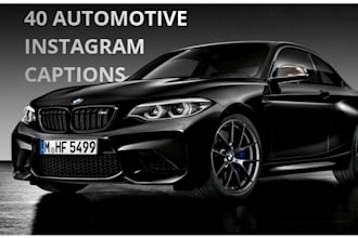 provide 40 ready to use automotive instagram captions