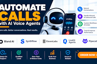 automate calls using bland ai synthflow elevenlabs livekit agents pipecat
