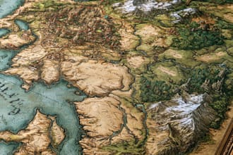 design an immersive fantasy campaign map for tabletop rpgs