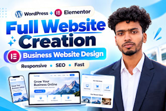 do full website creation with wordpress elementor