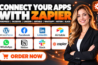integrate wordpress facebook linkedln airtable whatsapp notion slack with zapier