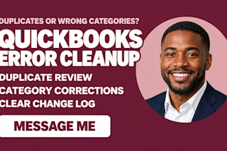 review and fix duplicate and miscategorized quickbooks transactions