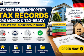 organise rental income landlord expenses and german property tax records today