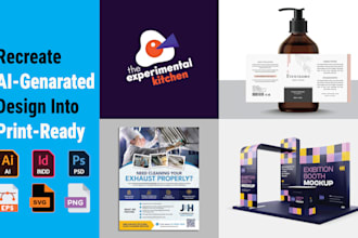 recreate designs into print ready PDF in adobe illustrator