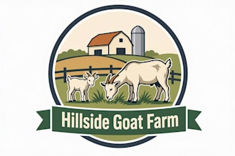 make awesome goat farm logo for your business