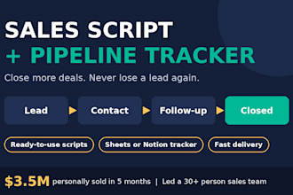 build a sales script and pipeline tracker that closes more deals