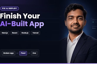 fix, finish and deploy your ai generated or vibe coded web app