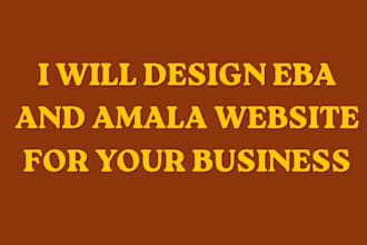 design eba and amala with fufu and ewedu website for your business