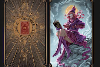 draw illustration for tarot and trading card game