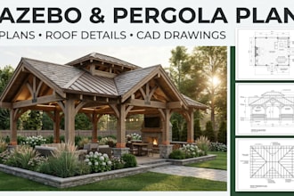 create gazebo, pergola, and pavilion plans