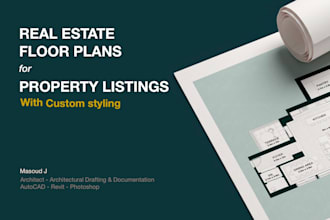redraw real estate floor plans for property listings