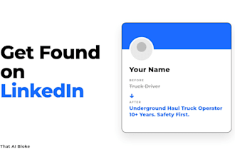 rewrite and optimize your linkedin profile to get found