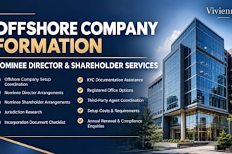 assist with nominee director shareholder and offshore company setup